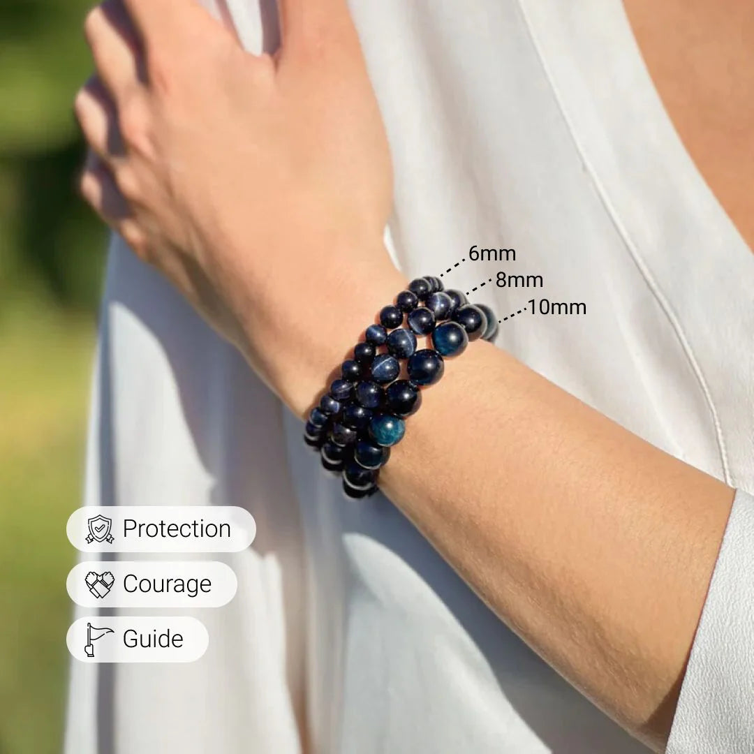 “Guardian Angel” Bracelet in Hawk’s Eye